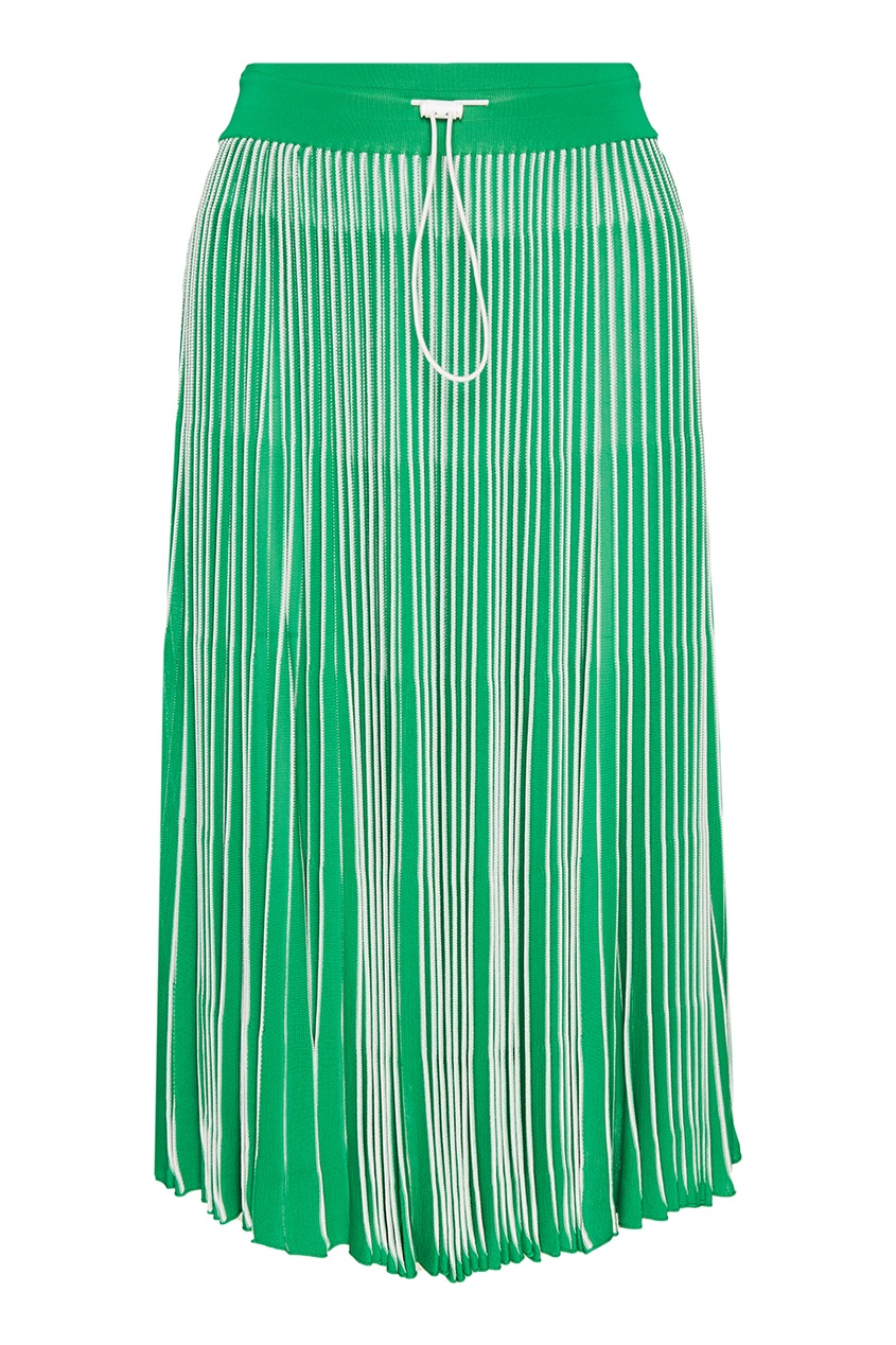 Плиссированная юбка зеленая