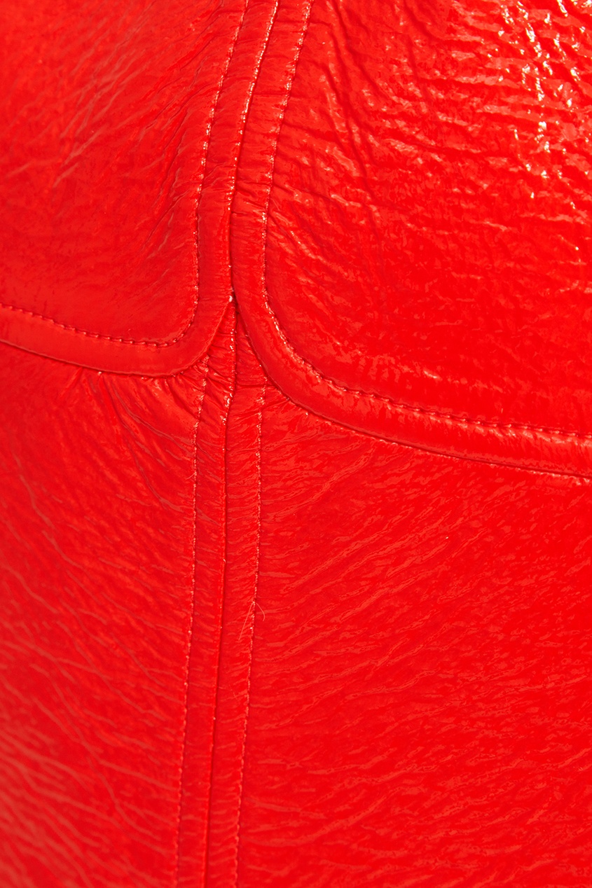 фото Красная юбка из эко-кожи courreges