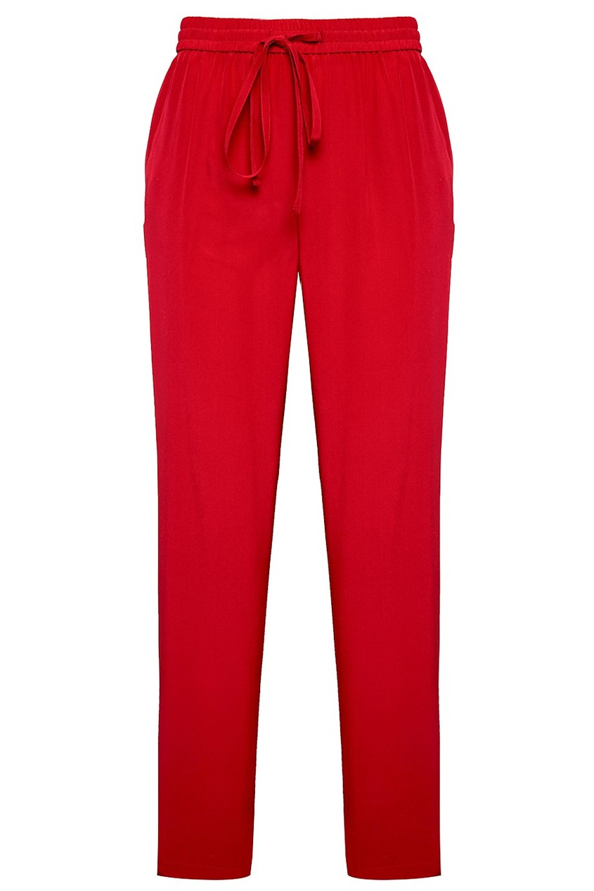 фото Красные брюки из шелка red valentino