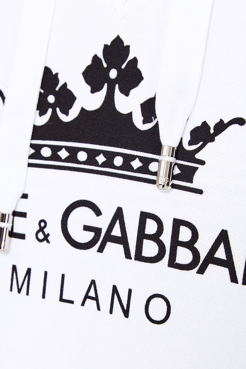 фото Белое худи с логотипом dolce&gabbana