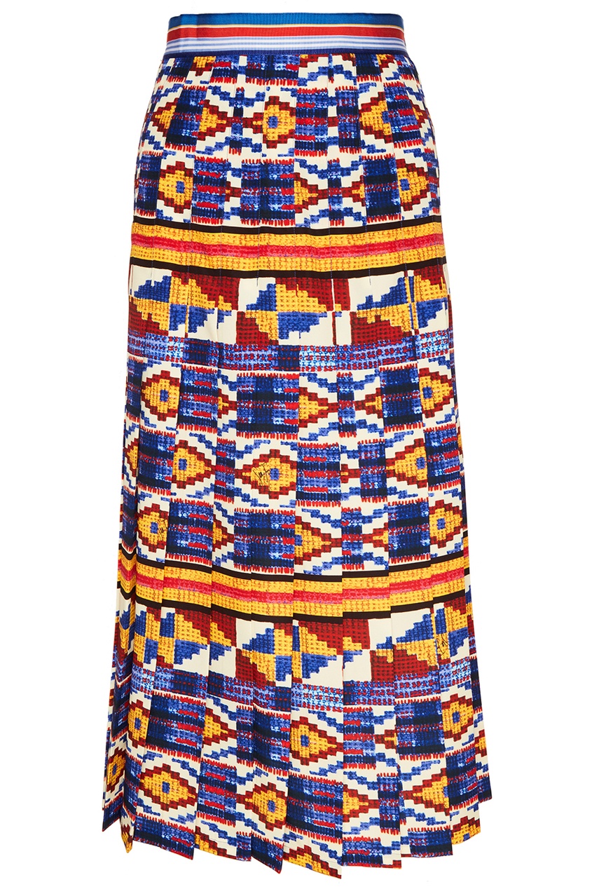 фото Плиссированная юбка с ярким орнаментом stella jean