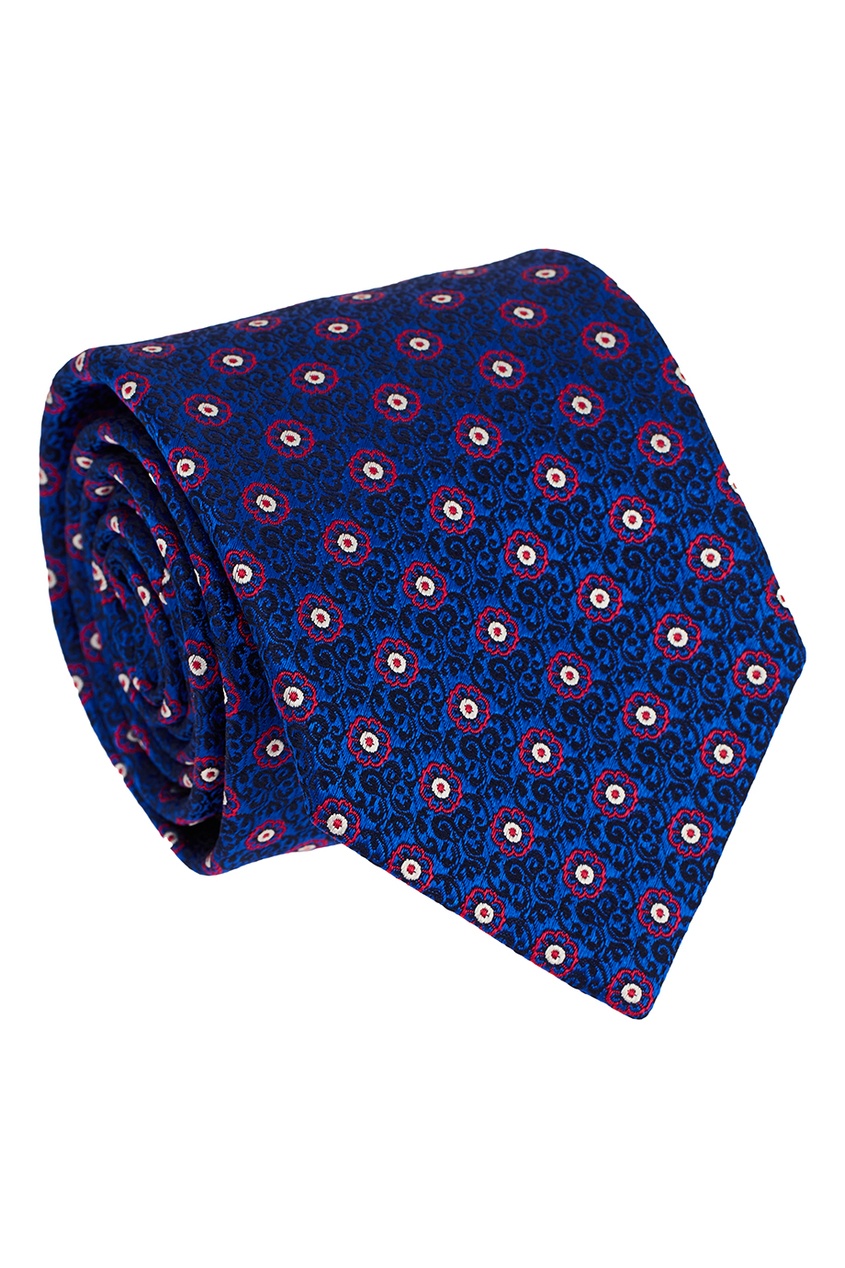 фото Шелковый галстук с яркими цветами Canali
