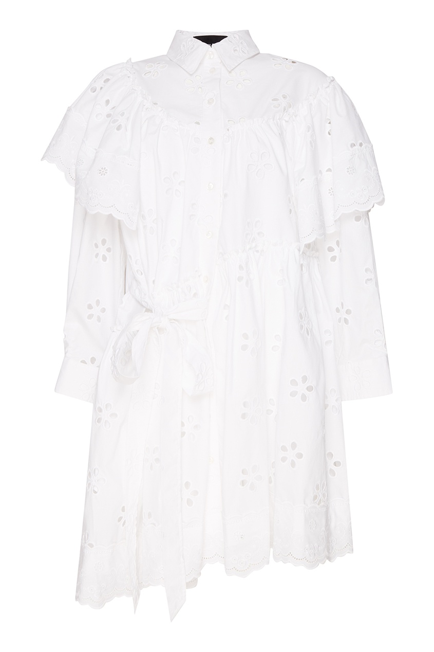 фото Платье-рубашка с отделкой simone rocha