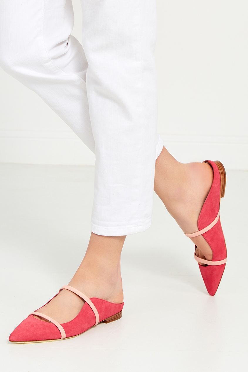 фото Розовые туфли Maureen Flat на плоской подошве Malone souliers