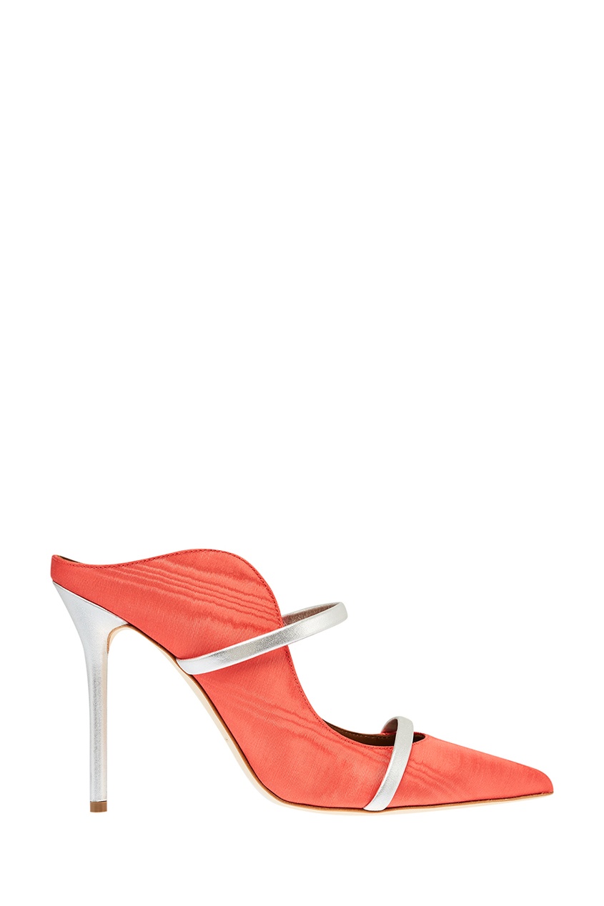 фото Оранжевые туфли maureen с двойной серебристой полоской malone souliers