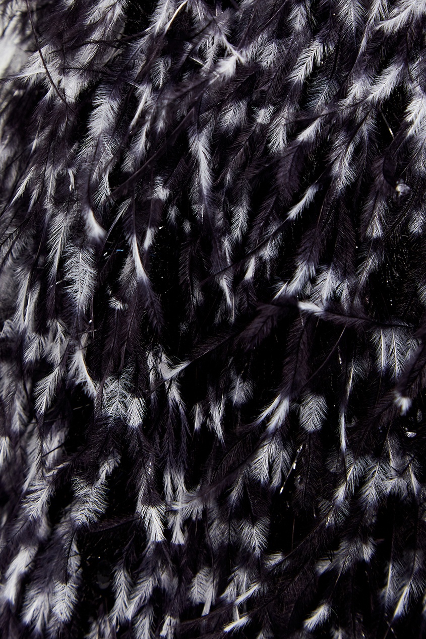 фото Объемный кардиган с перьями Maison bohemique