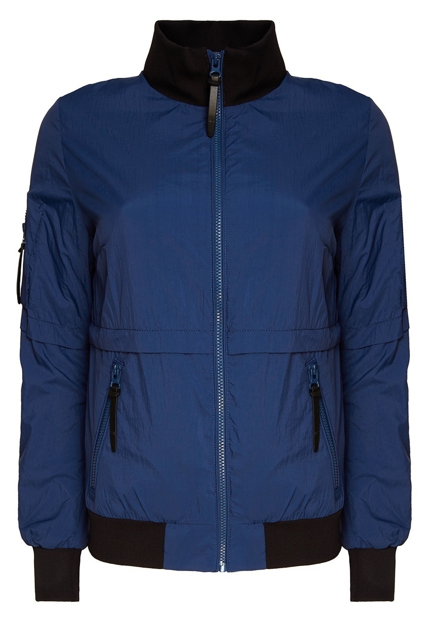 Синяя ветровка на молнии