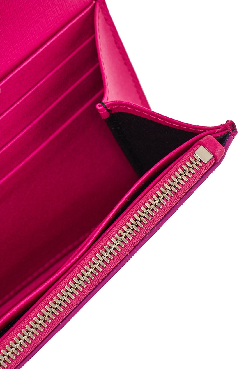 фото Розовый кожаный кошелек Continental Balenciaga