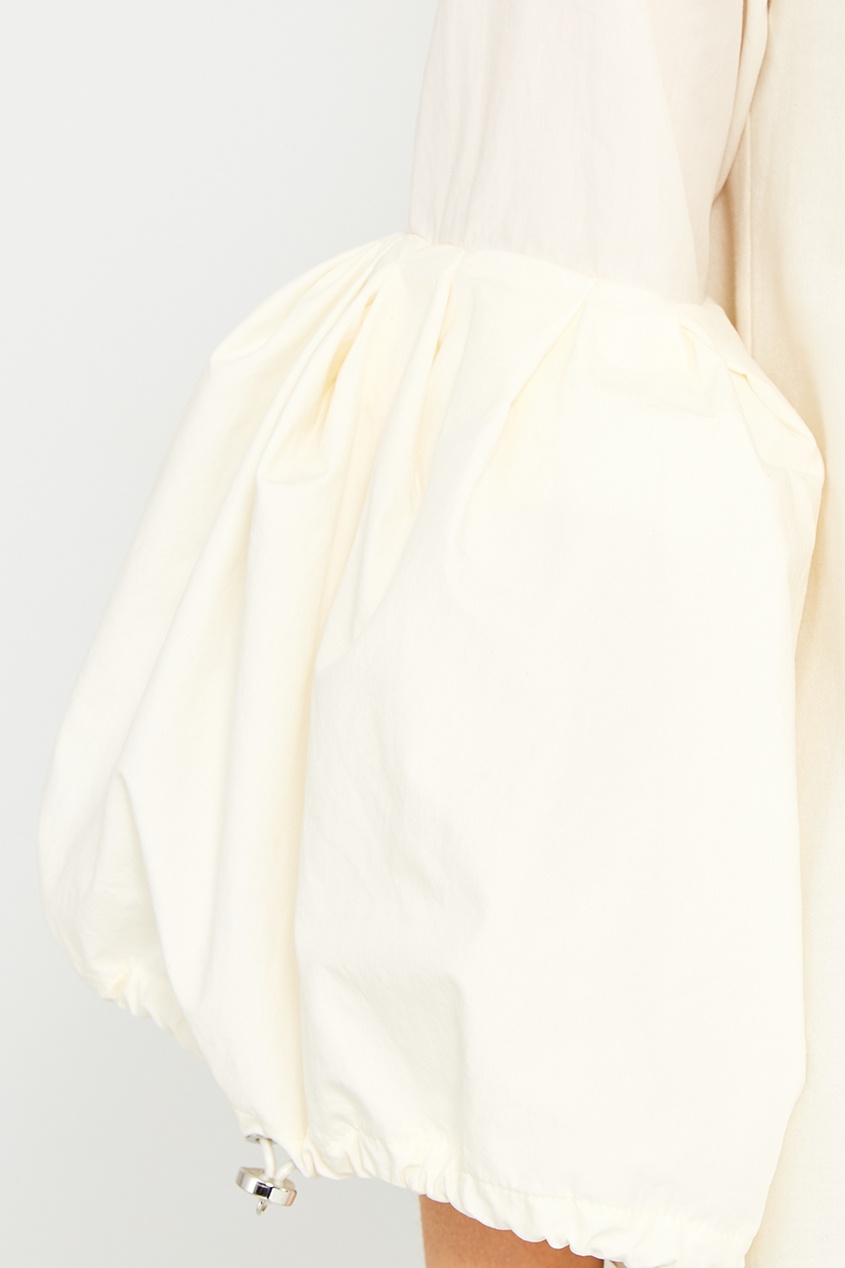 фото Хлопковое платье с воланами на рукавах moncler