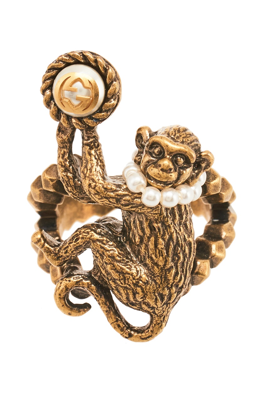 Кольцо с жемчужинами Monkey