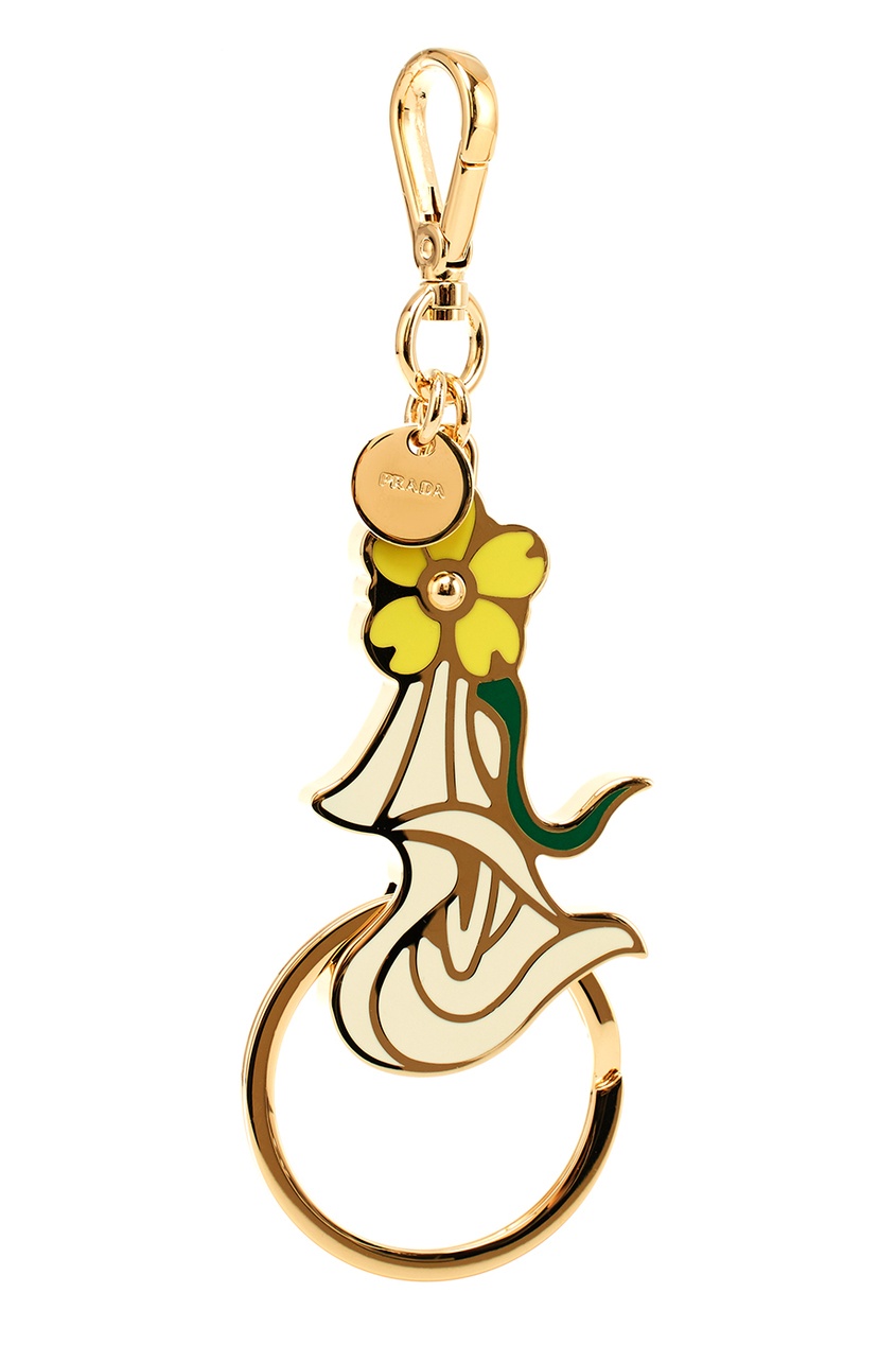 фото Брелок для ключей с цветком Prada