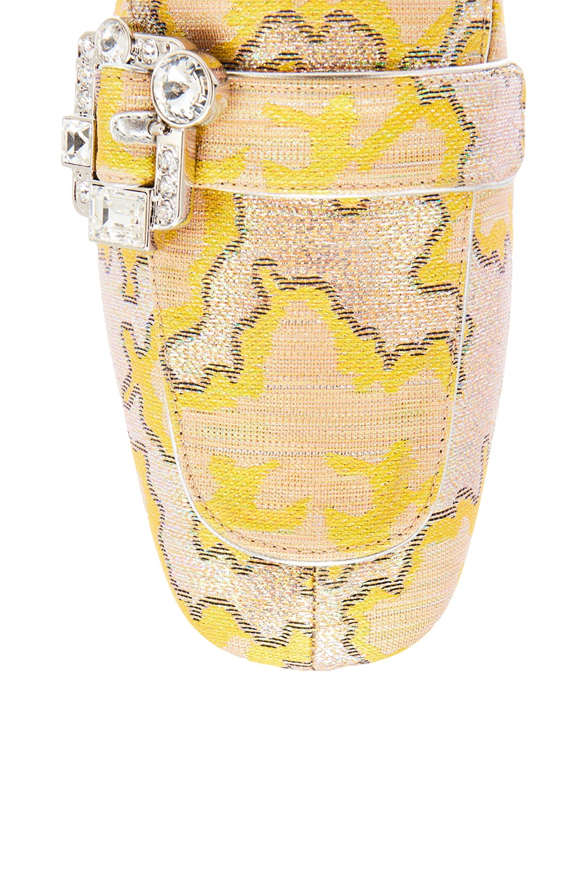 фото Желтые туфли из жаккарда с люрексом prada