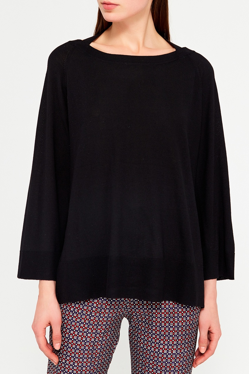 Черный шерстяной джемпер