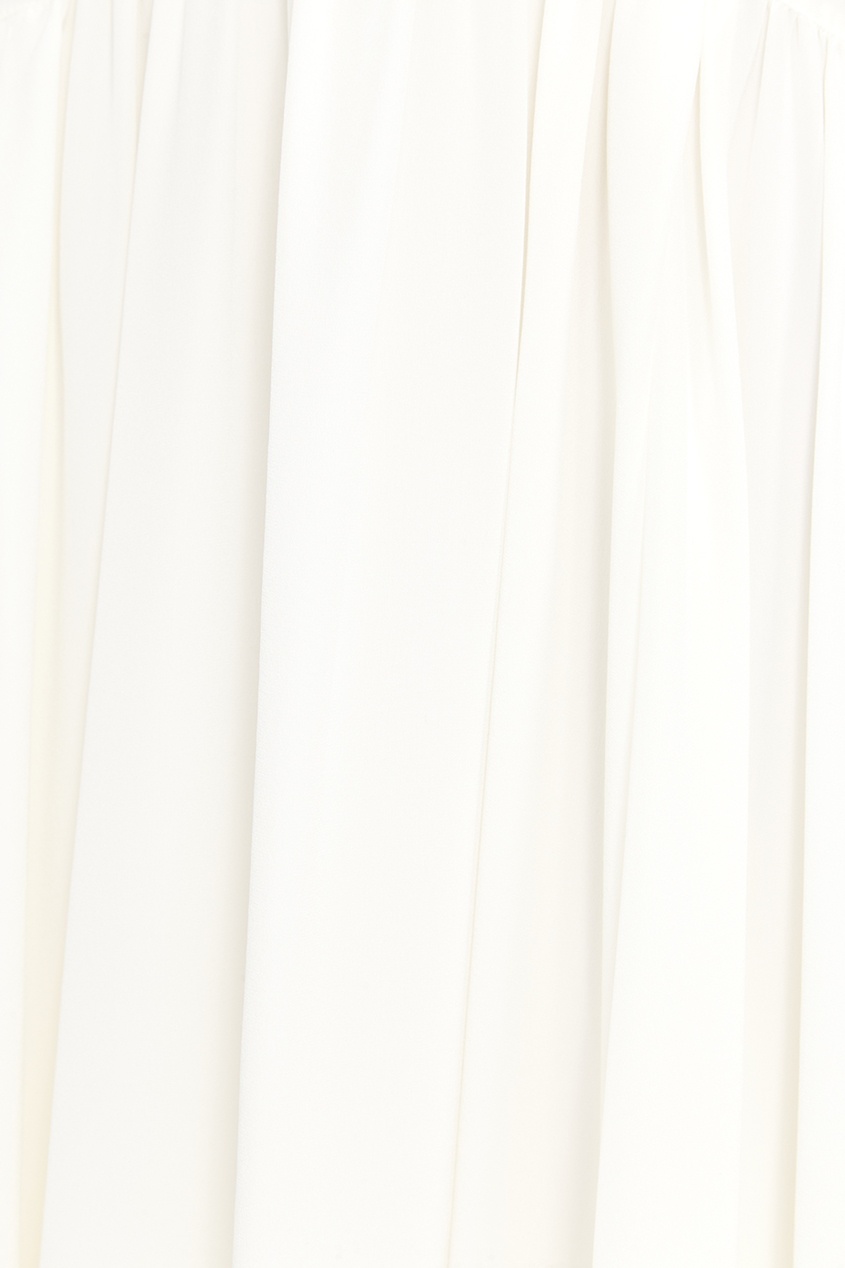 фото Белая шелковая юбка-макси prada