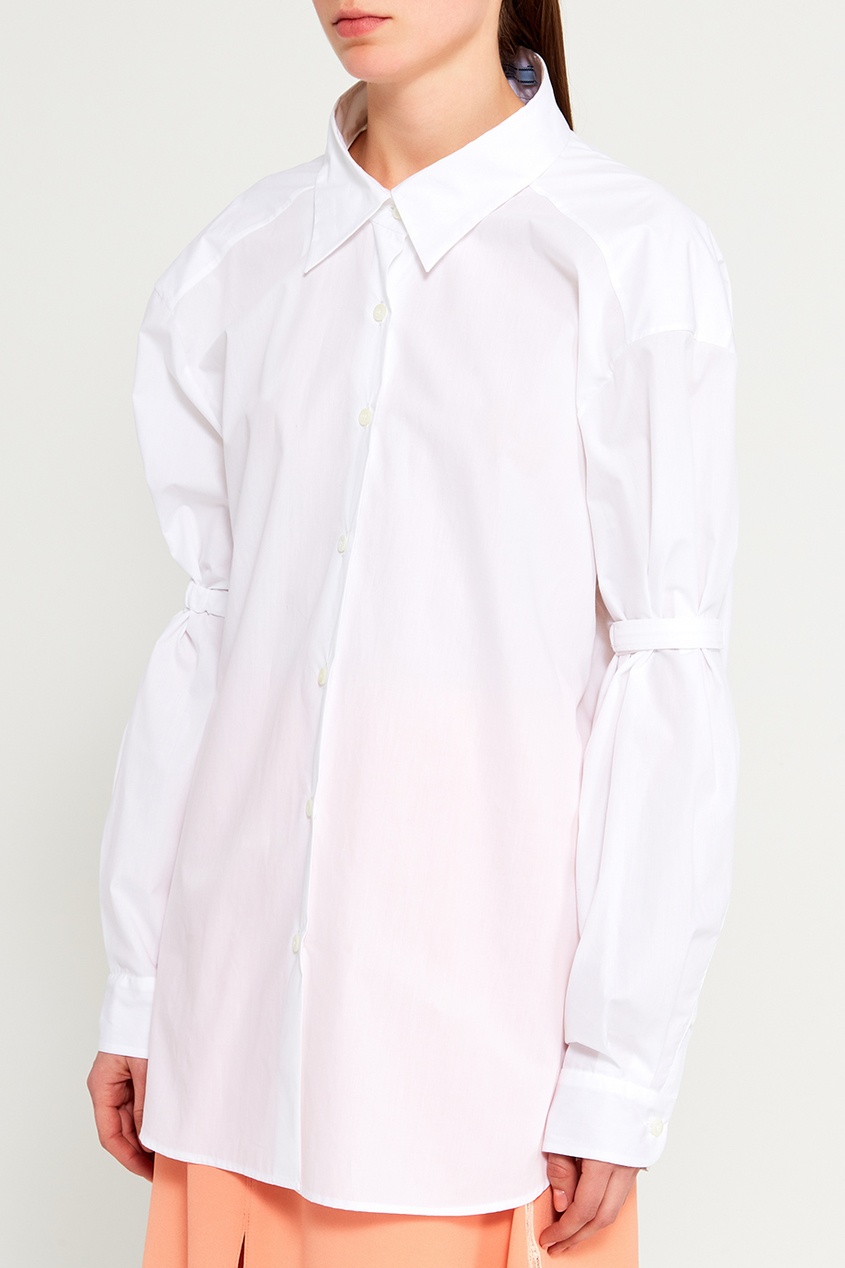 Белая хлопковая рубашка