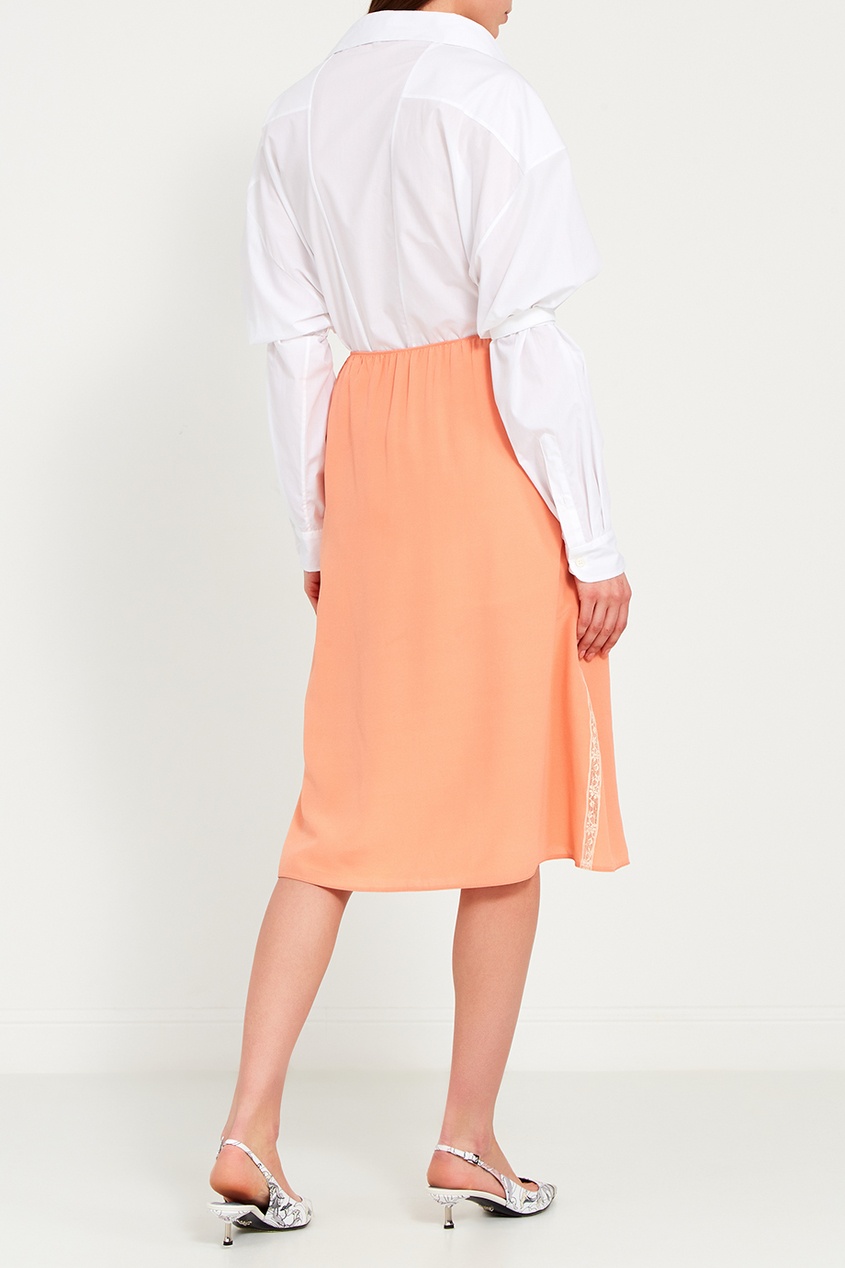фото Шелковая юбка с кружевом prada