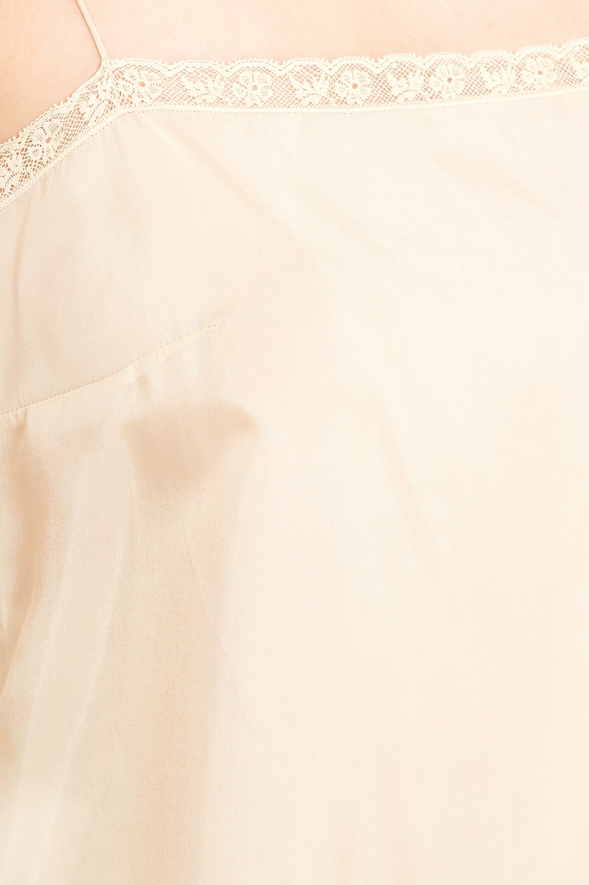 фото Шелковое платье-комбинация с кружевом prada