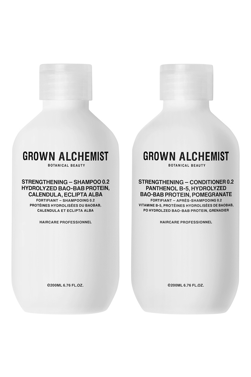 фото Набор для волос укрепляющий, 200 ml + 200 ml grown alchemist