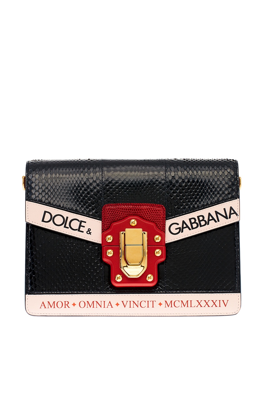 

Сумка с надписями и контрастной отделкой Lucia, Черный, Сумка с надписями и контрастной отделкой Lucia