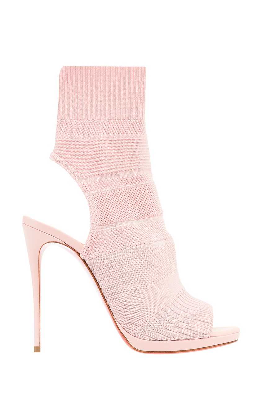 Розовые текстильные ботильоны Cheminene 120