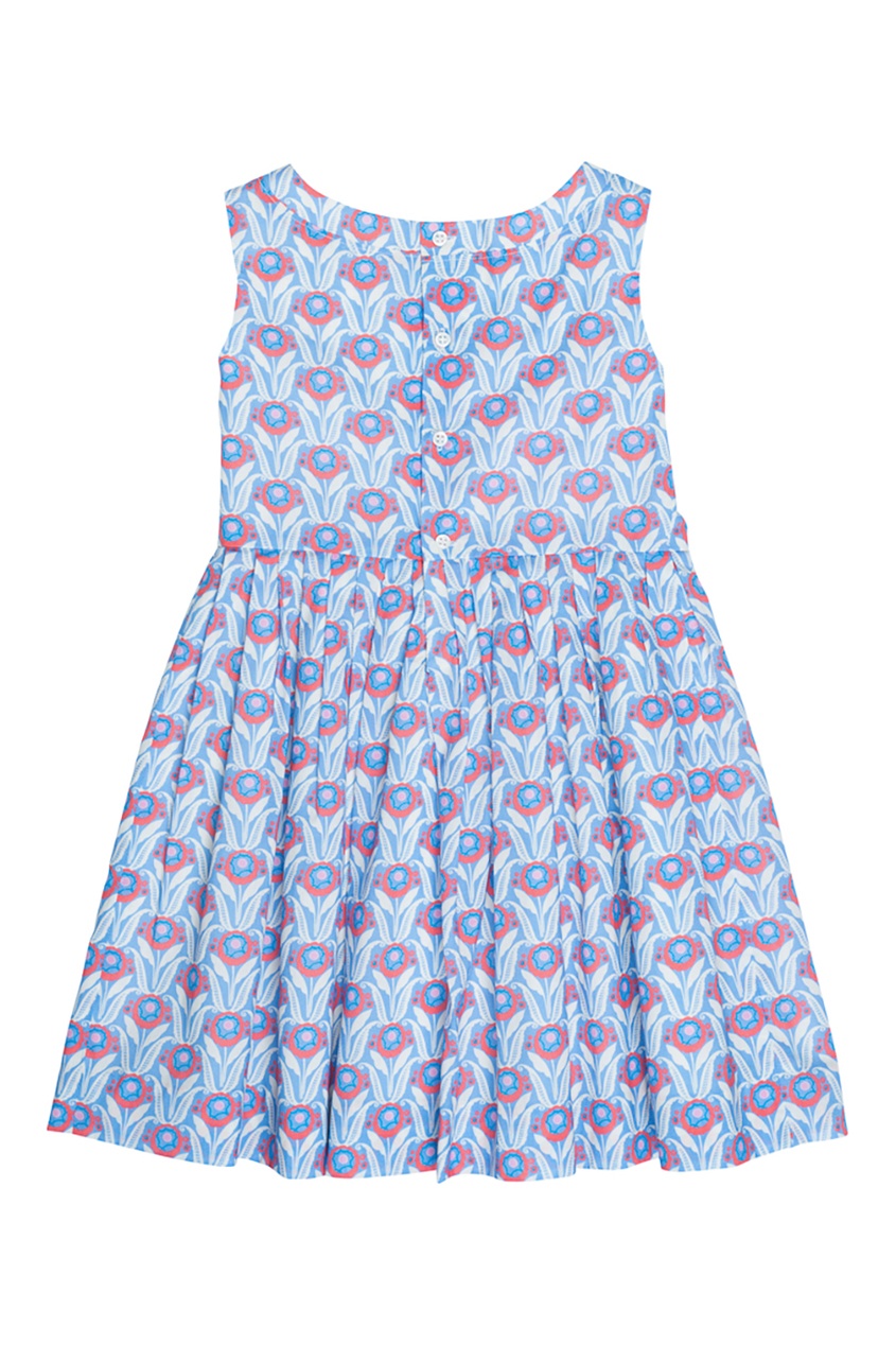 Хлопковое синее платье ALINA