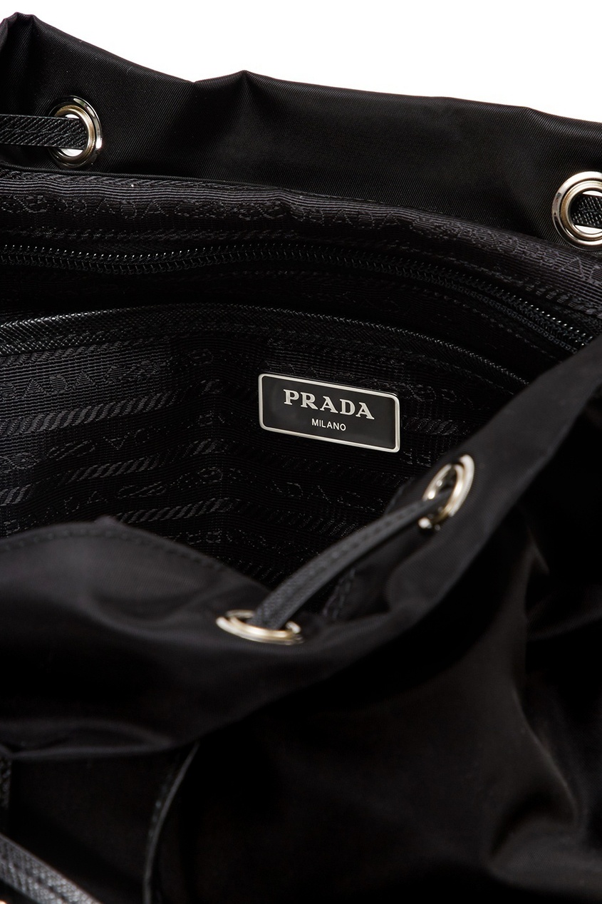 фото Текстильный рюкзак с аппликациями prada