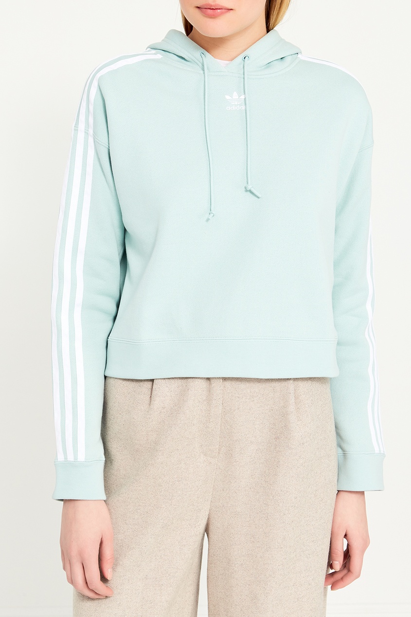 фото Хлопковое худи cropped adidas