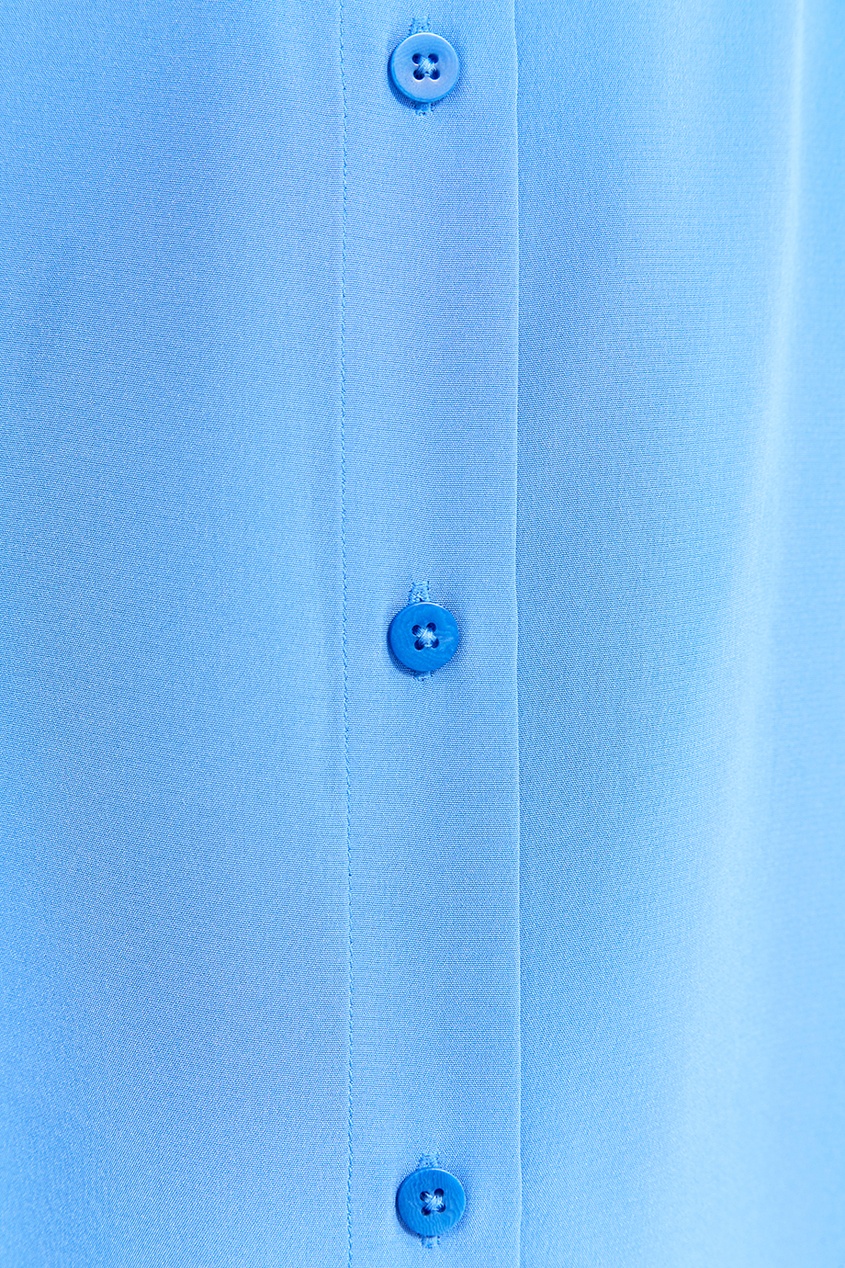 фото Голубое платье-рубашка из шелка Diane von furstenberg