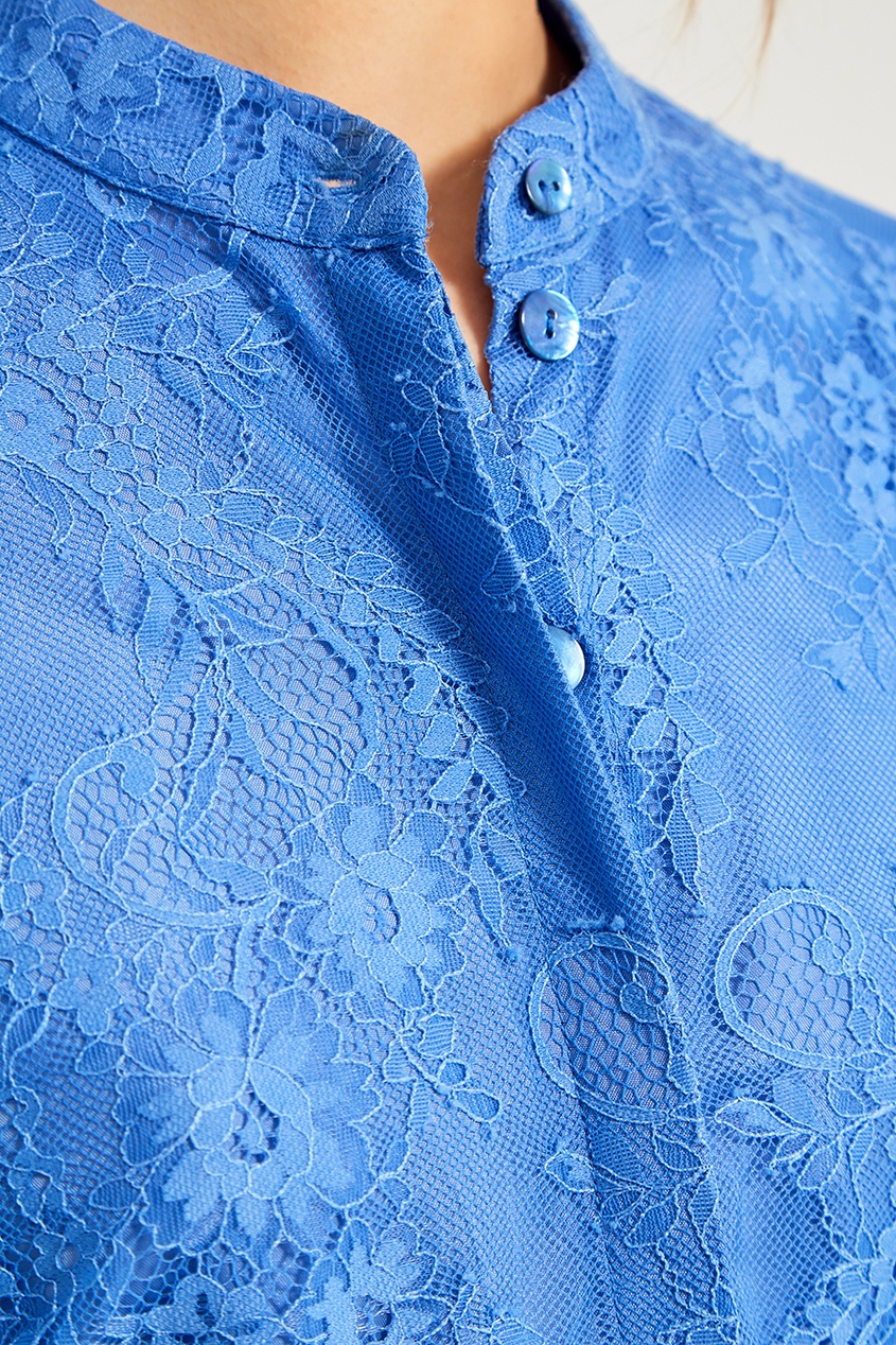 фото Синее кружевное платье с воланом akhmadullina dreams