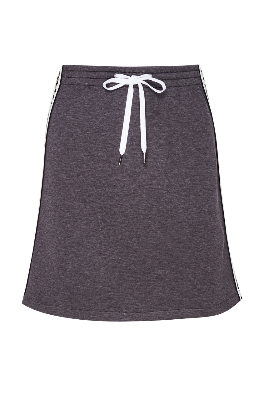 фото Трикотажная юбка с цветной вставкой miu miu