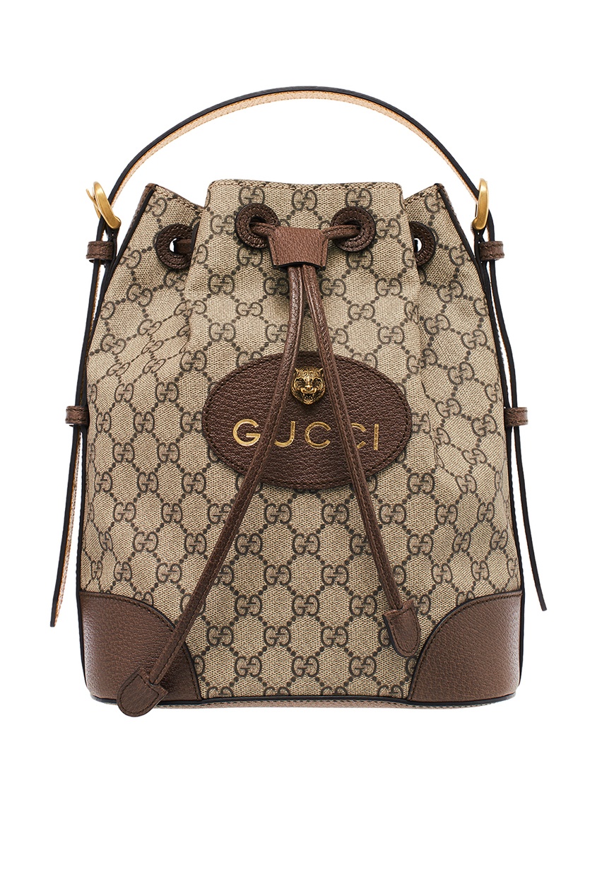 фото Сумка с кожаной отделкой gucci