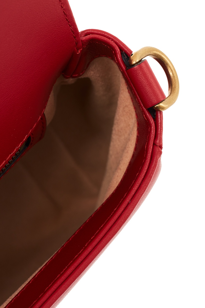 фото Красная кожаная сумка GG Marmont Gucci