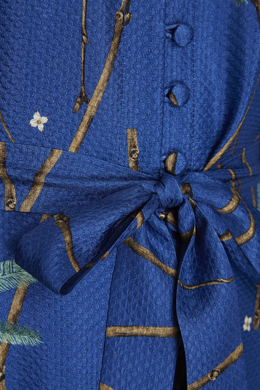 фото Платье из текстурированного шелка с принтом alena akhmadullina