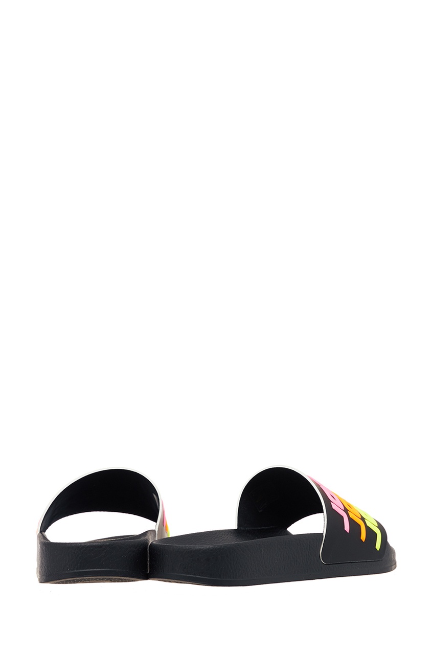 фото Черные сандалии с разноцветными логотипами joshua sanders