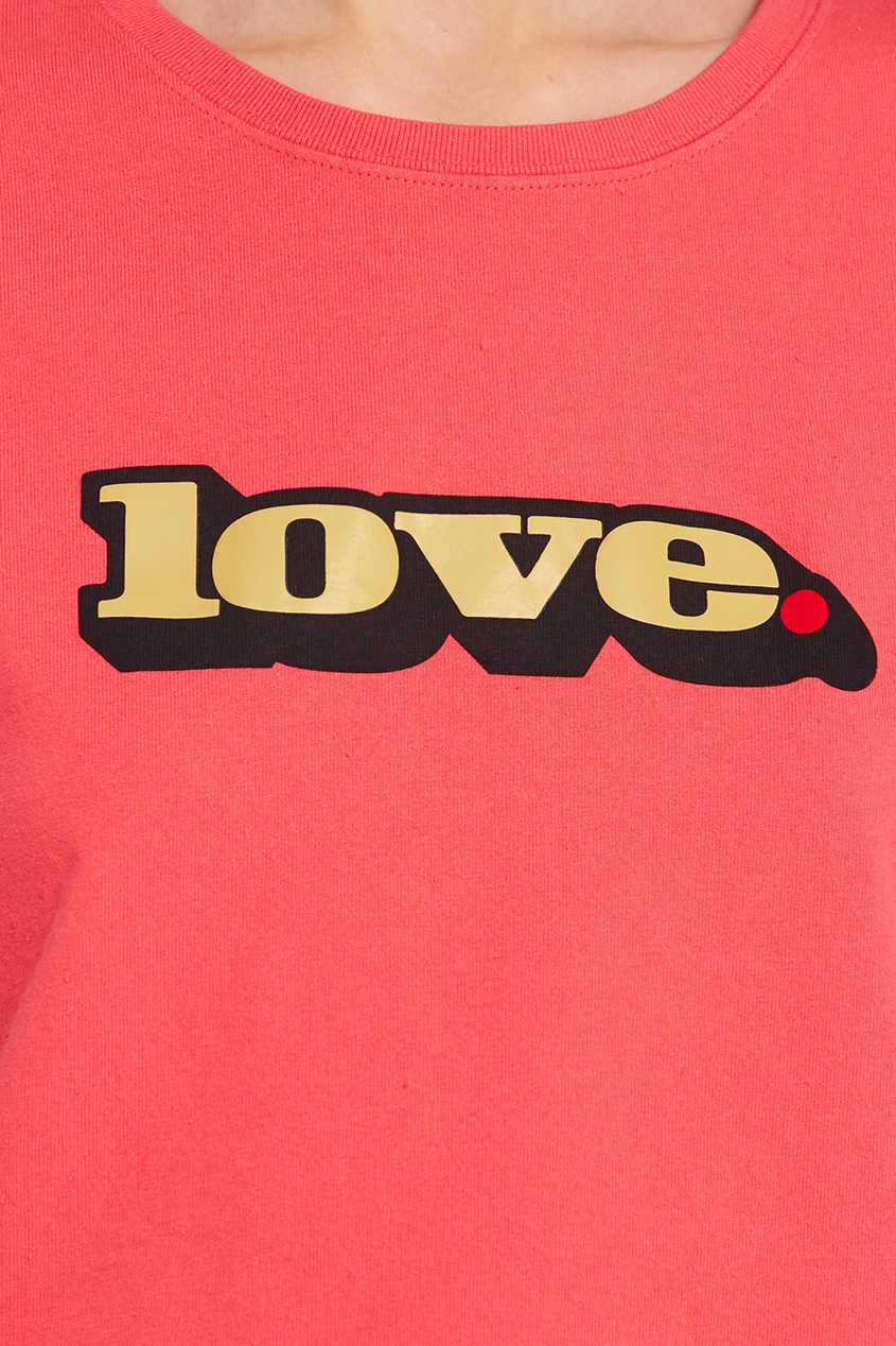 фото Розовая футболка из хлопка love marc jacobs (the)