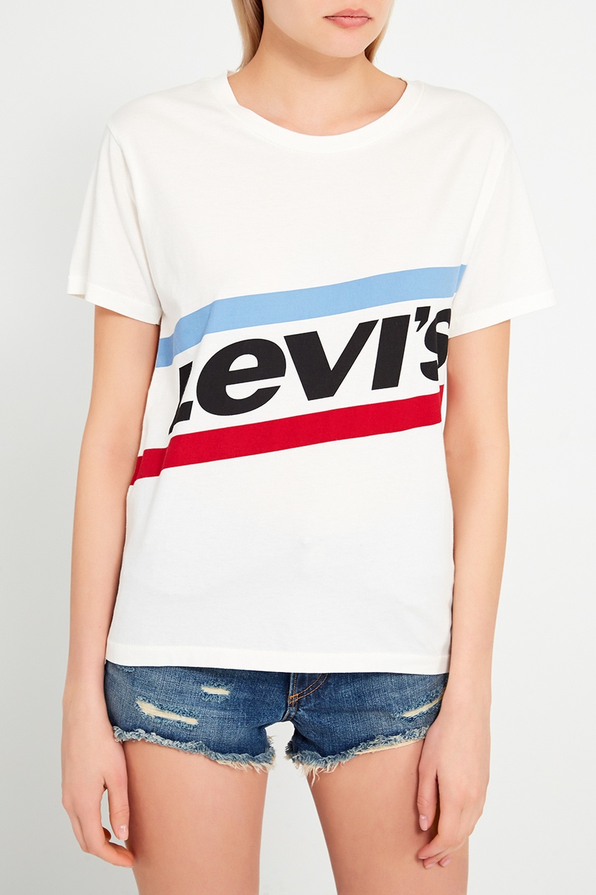 фото Хлопковая футболка graphic boyfriend tee new logo c levi’s®