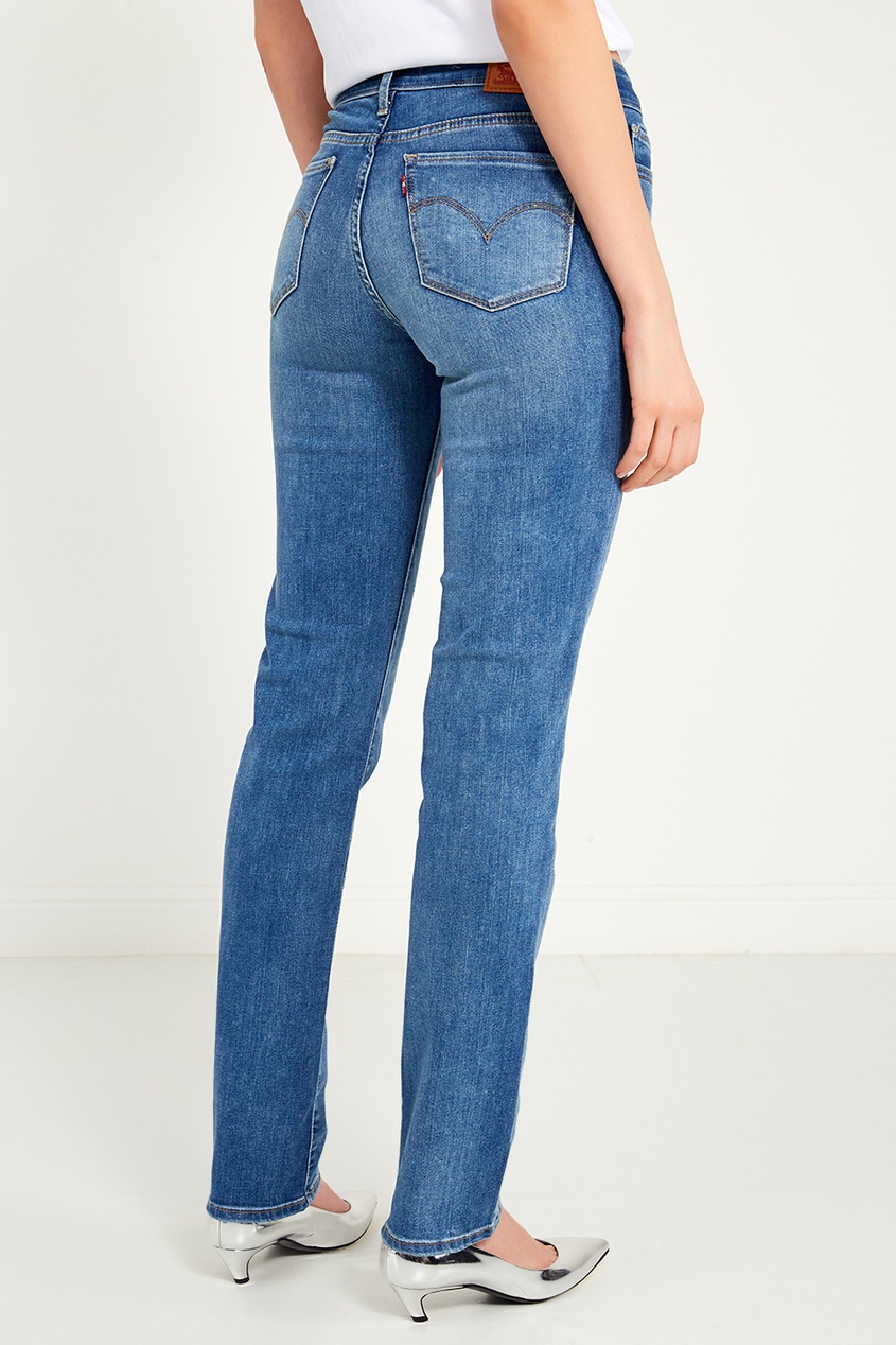 фото Синие джинсы с выбеливанием 714 straight backtrack levi’s®