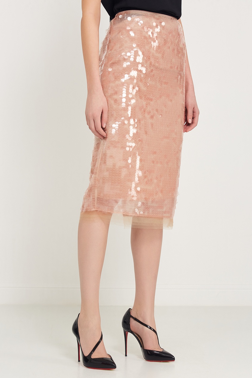 фото Розовая юбка с пайетками no.21
