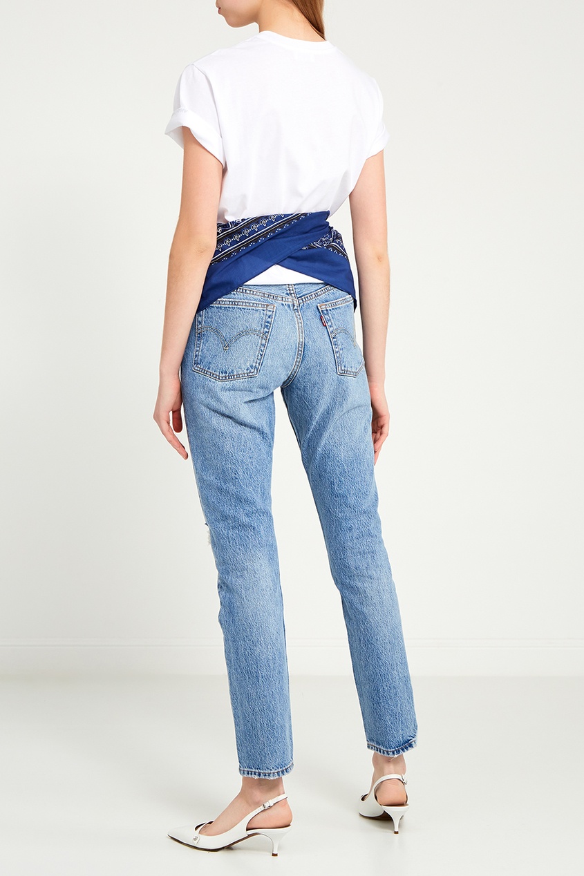 фото Голубые джинсы с прорезями 501 skinny cant touch this levi’s®