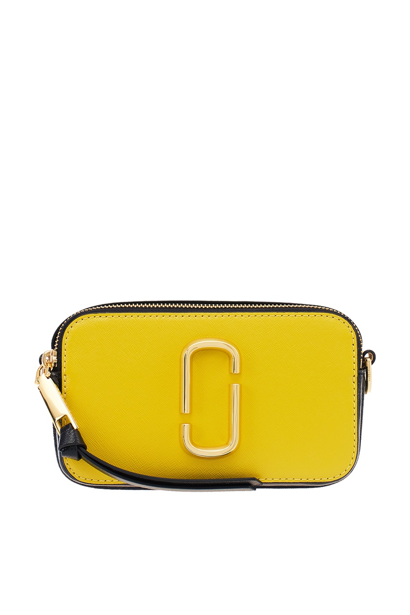 фото Желтая сумка из текстурированной кожи snapshot marc jacobs (the)