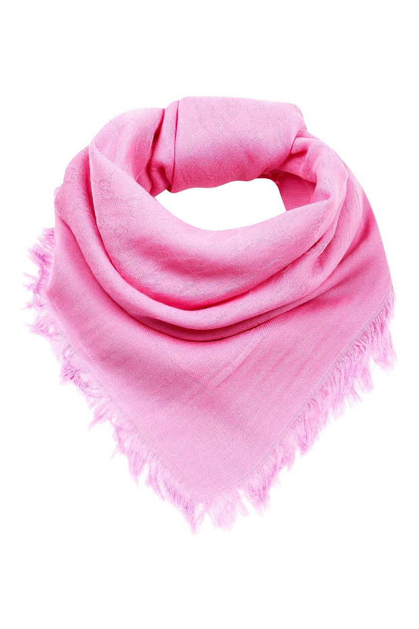 фото Розовый платок с рельефным узором gucci