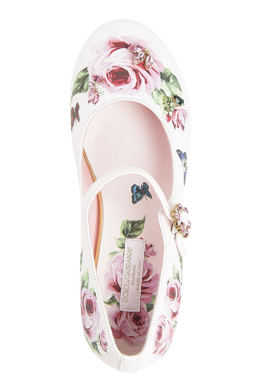 фото Розовые туфли с цветочным принтом dolce&gabbana
