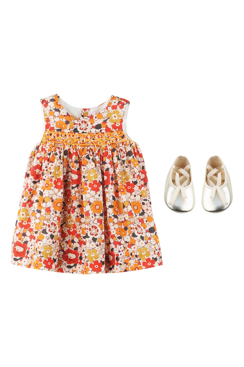 Платье с принтом CLOTHI