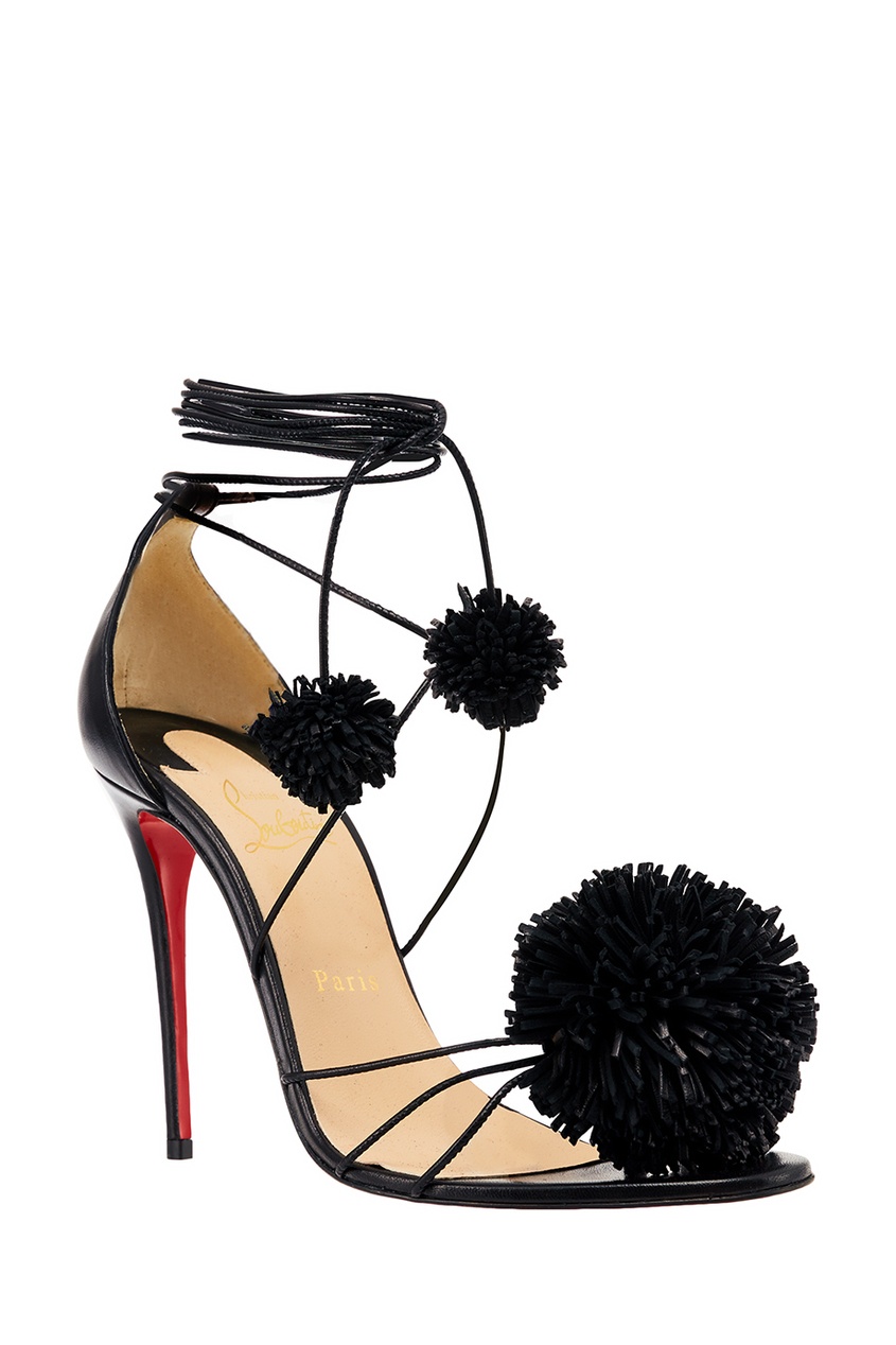 фото Босоножки с помпонами Starouchi 100 Christian louboutin