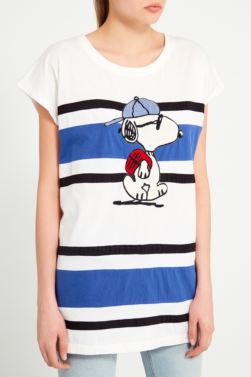 Хлопковая футболка в полоску