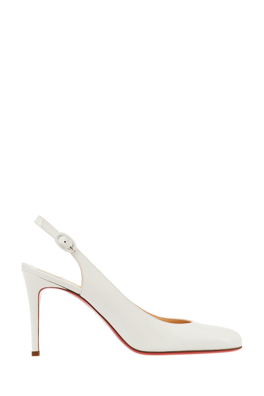 фото Белые туфли Miss Gena Sling 85 Christian louboutin