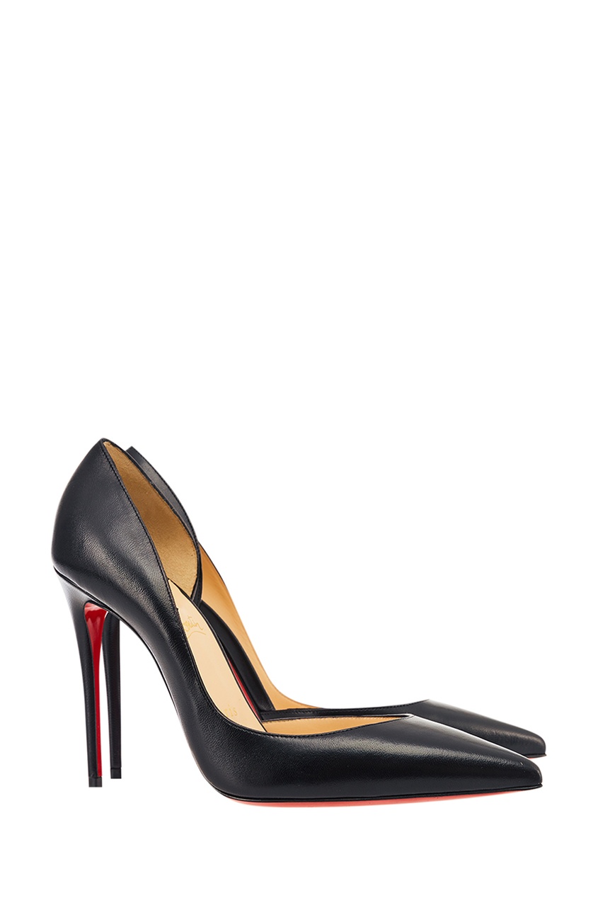 фото Черные кожаные туфли Iriza 100 Christian louboutin