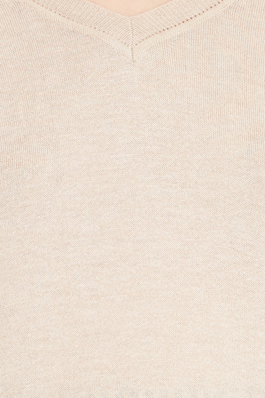 фото Бежевый пуловер из шерсти и кашемира Tegin