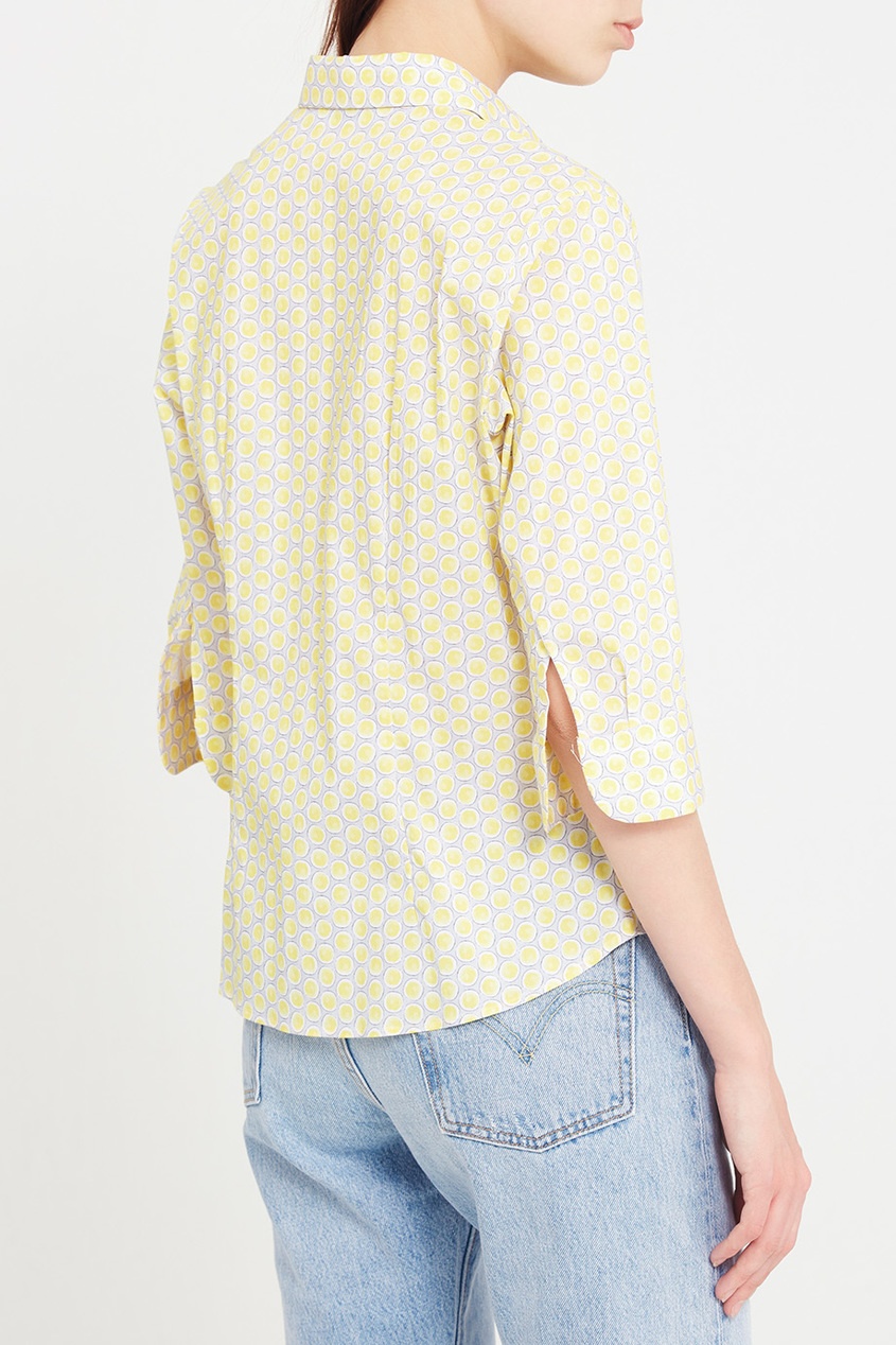 Хлопковая рубашка в горошек You