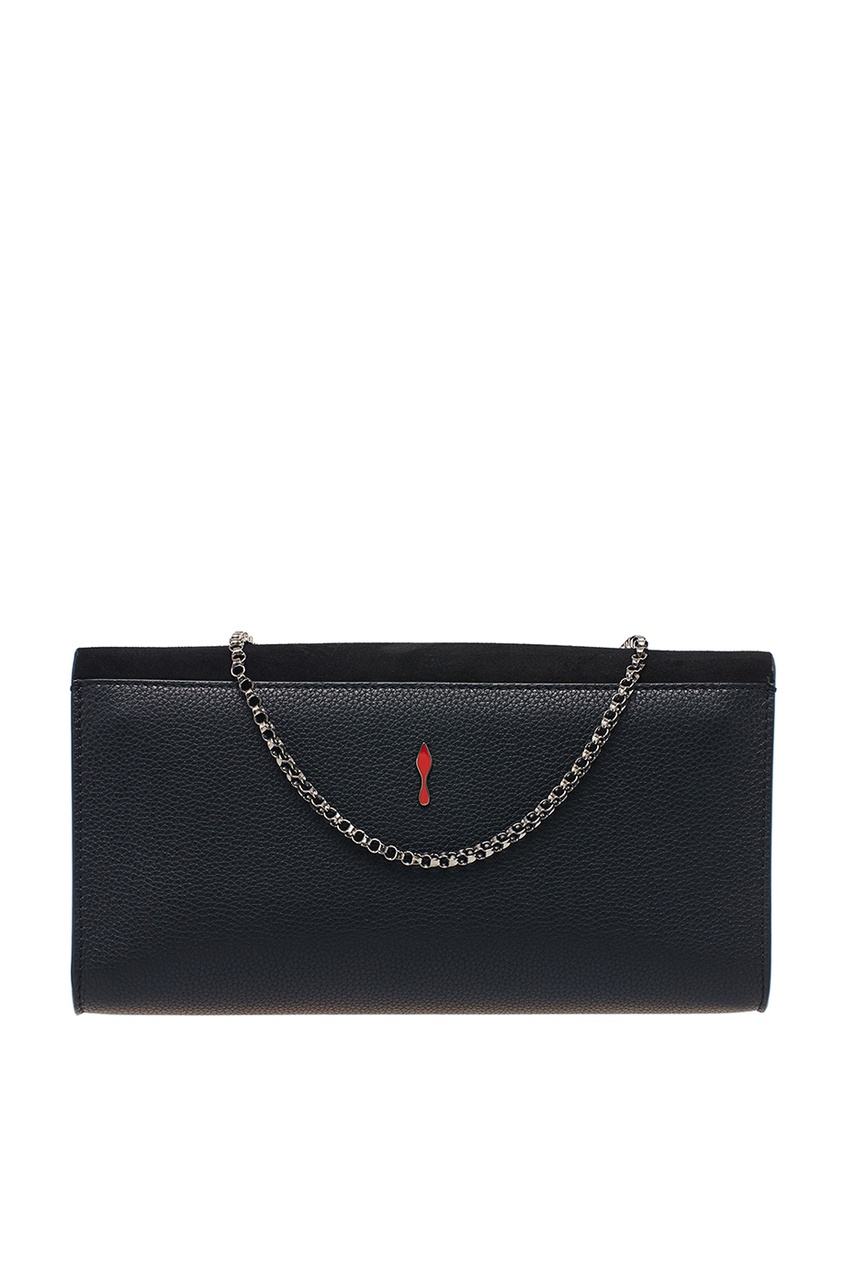 фото Черный комбинированный клатч Vero Dodat Clutch Christian louboutin